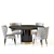 Marble Dining Set Ontario & New York 3D model small image 2