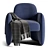 Sleek Saddleback Chair in 3 Colors 3D model small image 4