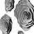 Chic Freeform Floral Wall Plaques 3D model small image 5