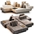 Elegant Lilas Mosaique Sofa Set 3D model small image 2