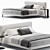 Modern Faux Leather Bed 2013 3D model small image 1