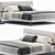 Modern Faux Leather Bed 2013 3D model small image 2