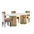  Rustic Dining Set Nordfeld Anaco 3D model small image 3