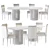  Rustic Dining Set Nordfeld Anaco 3D model small image 6