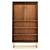 elegant dark wood storage cabinet 3D model small image 5