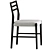 Elegant Quincy Basketweave Dining Chair 3D model small image 4