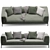 Modern Flexform PERRY UP Sofa 3D model small image 2