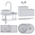 Italian Combo Wash Station 3D model small image 7