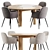 Modern Dining Set 82 Furniture 3D model small image 1