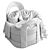 Cozy Basket Set with Blanket 3D model small image 6