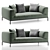 Flexform PERRY UP Modern Sofa 3D model small image 1