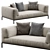 Flexform PERRY UP Modern Sofa 3D model small image 7