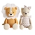 Soft Lion Cub Toys Duo 3D model small image 1