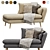 Stylish Beryl Loveseat in Beige 3D model small image 1