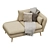 Stylish Beryl Loveseat in Beige 3D model small image 3