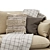 Stylish Beryl Loveseat in Beige 3D model small image 4