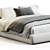 Luxury Boucle Bed in Neutral Tones 3D model small image 2