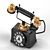 Handmade Vintage Telephone Decor 3D model small image 2