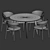  Modern Dining Set Furniture 3D model small image 4