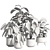 73-Piece Indoor Plant Ceramic Pot 3D model small image 5