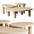 La Sal Natural Oak Accent Table 3D model small image 1