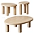 La Sal Natural Oak Accent Table 3D model small image 2