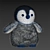 Holiday 6in Aurora Penguin Plush 3D model small image 7