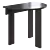 Modern Half Round Ebony Table 3D model small image 4