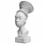 African Girl Bust Decor Sculpture 3D model small image 5