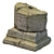 Ancient Mossy Stone Column 3D model small image 3