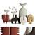 Modern Vase Set in 16 Colors 3D model small image 2