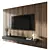 Modern TV Wall Set 009 3D model small image 2