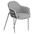 Marelli Chia Metal Chair: Modern Elegance 3D model small image 2