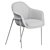 Marelli Chia Metal Chair: Modern Elegance 3D model small image 3