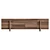 Brutalist Walnut Sideboard, Large Dimensions 3D model small image 2