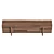 Brutalist Walnut Sideboard, Large Dimensions 3D model small image 3