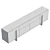 Brutalist Walnut Sideboard, Large Dimensions 3D model small image 6