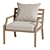 Elegant Outdoor Hera Lounge Chair 3D model small image 3