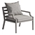 Elegant Outdoor Hera Lounge Chair 3D model small image 5
