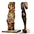 Handcrafted Wooden Statue Replica 3D model small image 2