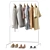 Modern Clothes Rack Set with ZARA Apparel 3D model small image 5