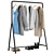 Modern Clothing Rack Furniture Set 3D model small image 4