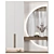 Modern Wood Hallway Furniture Set 3D model small image 6
