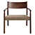 Yalia Paper Rope Armchair in Oak 3D model small image 2