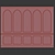 Decorative Plaster with Molding #016 3D model small image 3