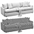 Versatile Lounge Sofa | Dimensional Elegance 3D model small image 6