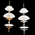 SAMA LED Glass Pendant Lamp 3D model small image 3