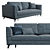 Modern Grace 3-Seater Sofa 3D model small image 2