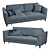 Modern Grace 3-Seater Sofa 3D model small image 3