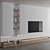 Modern TV Wall Shelf Set 3D model small image 1